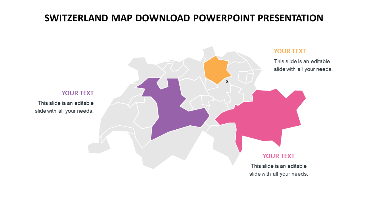 Switzerland map download powerpoint presentation